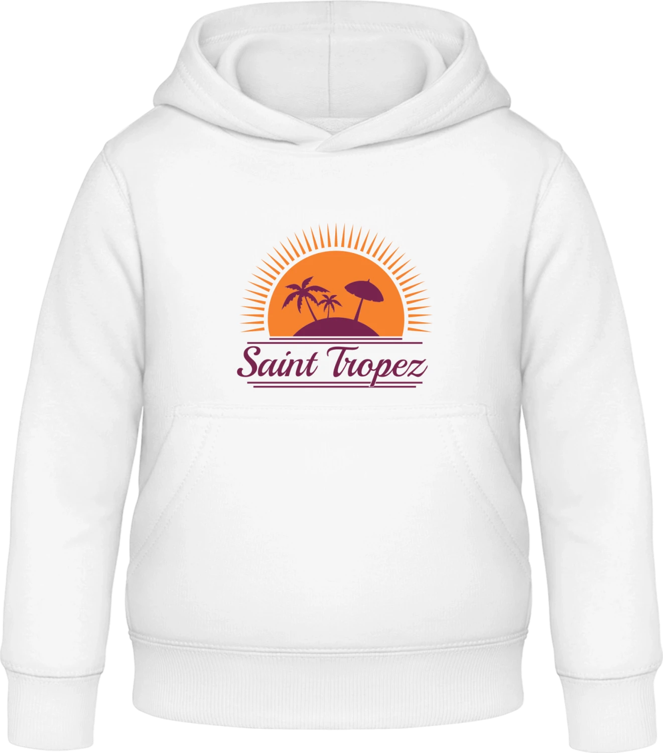 Saint Tropez - Arctic white Awdis Hoodie Kids - Front