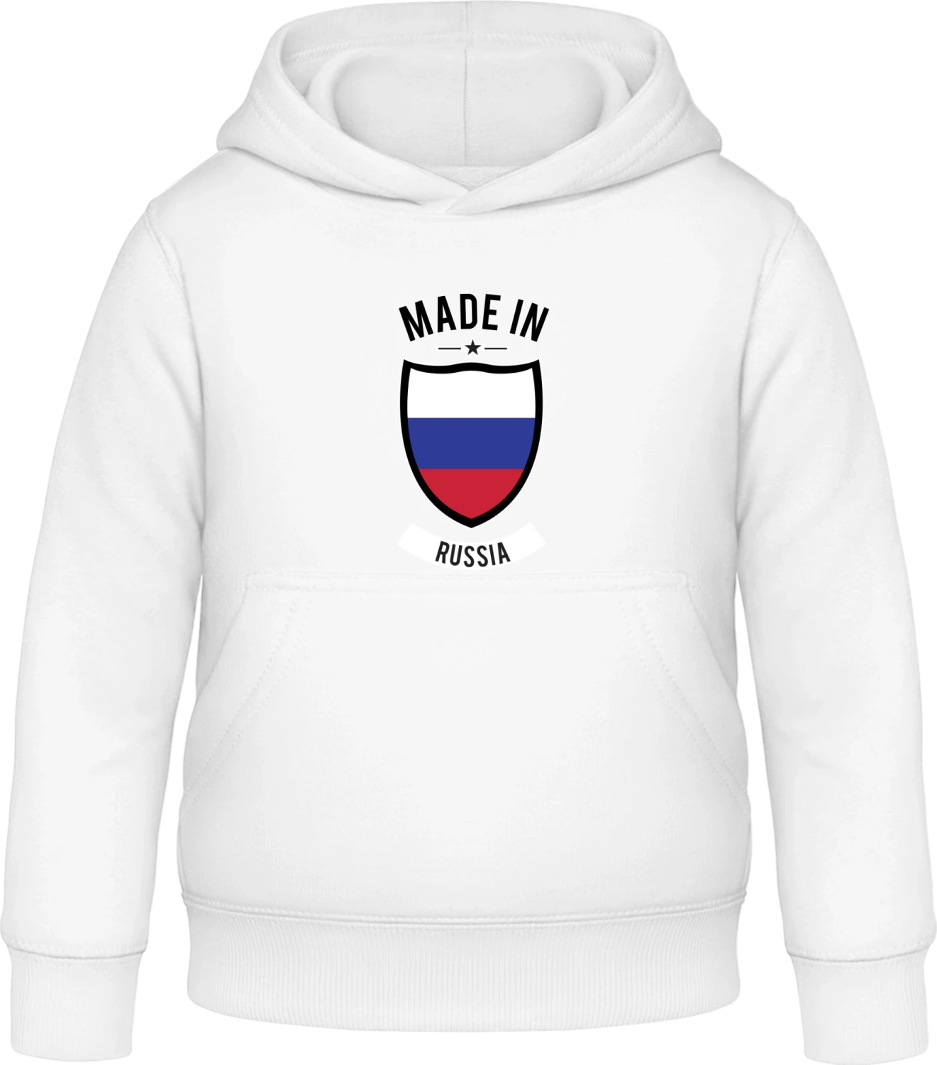 Made in Russia - Arctic white Awdis Hoodie Kids - Front