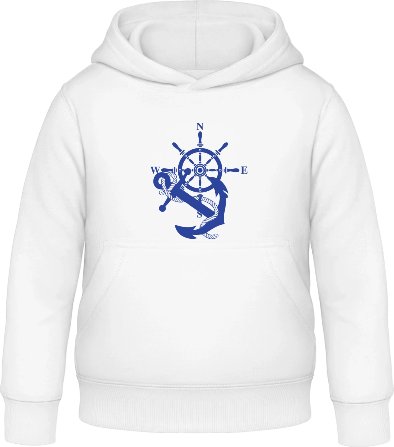 Sailing Logo - Arctic white Awdis Hoodie Kids - Front