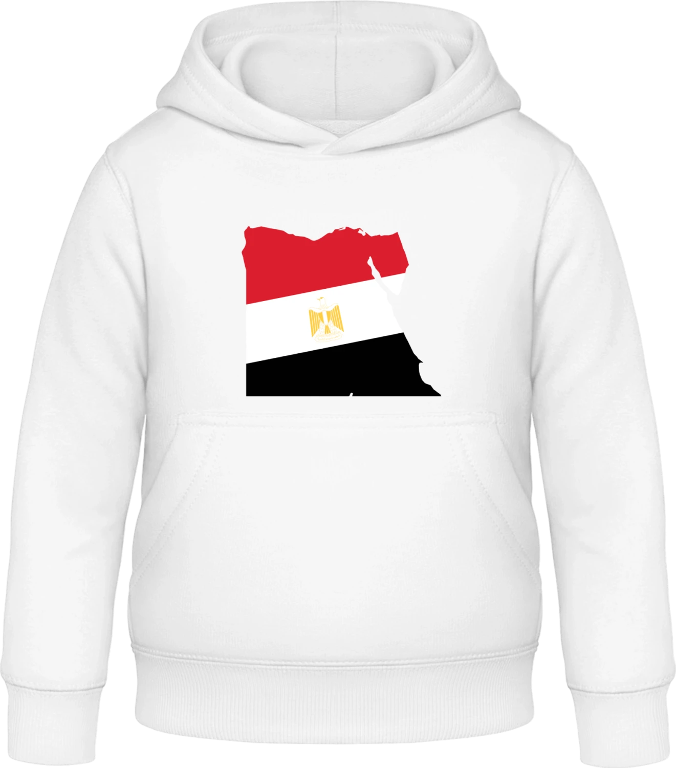 Egypt Map with Crest - Arctic white Awdis Hoodie Kids - Front