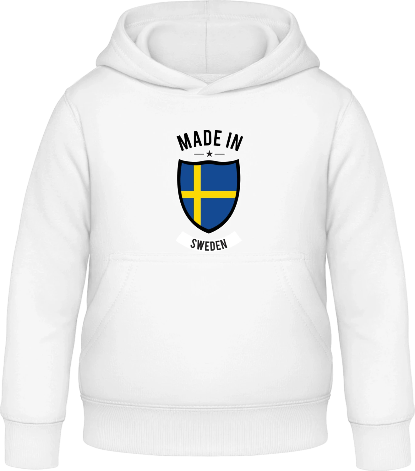 Made in Sweden - Arctic white Awdis Hoodie Kids - Front