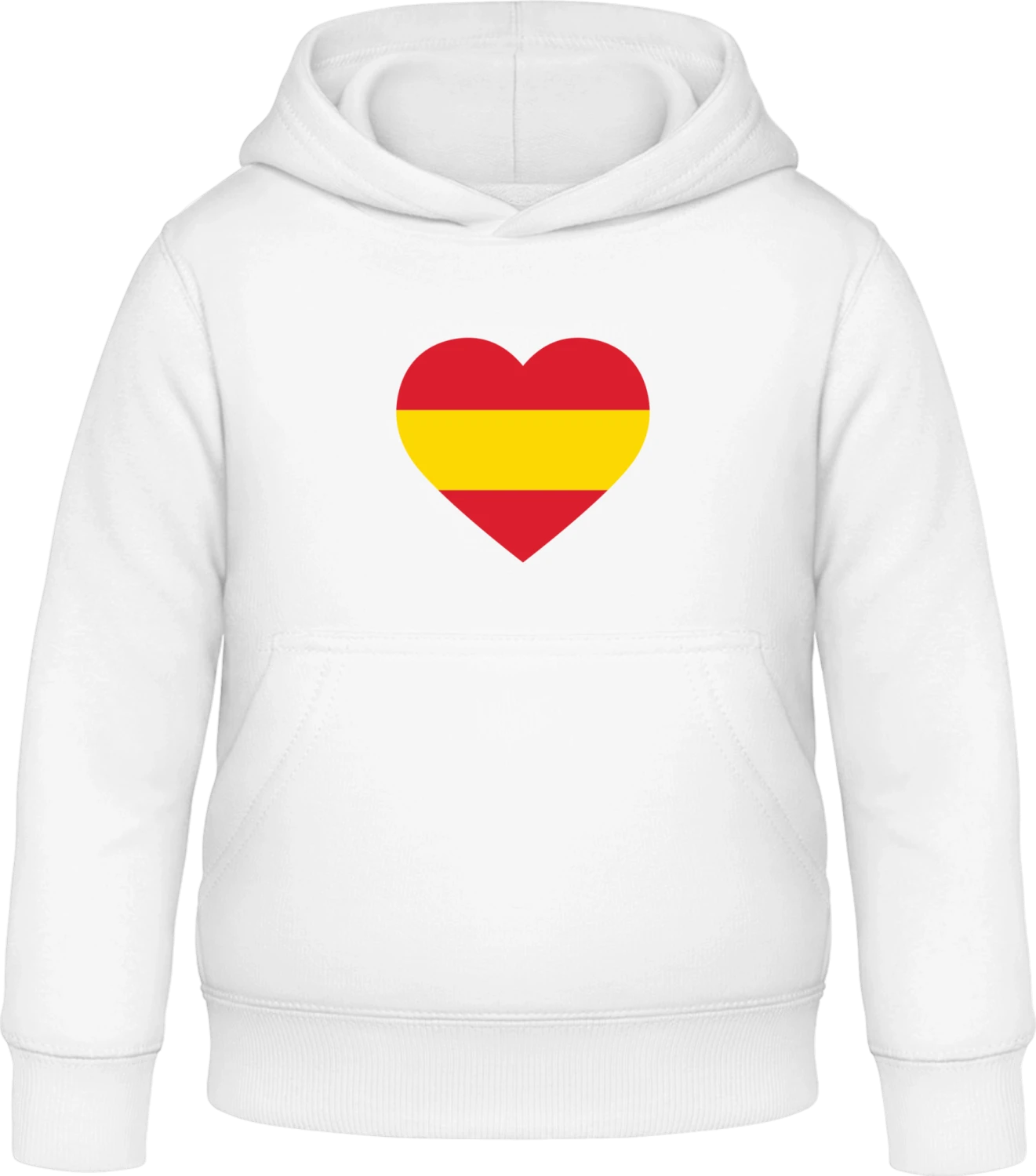 Spain Heart Flag - Arctic white Awdis Hoodie Kids - Front