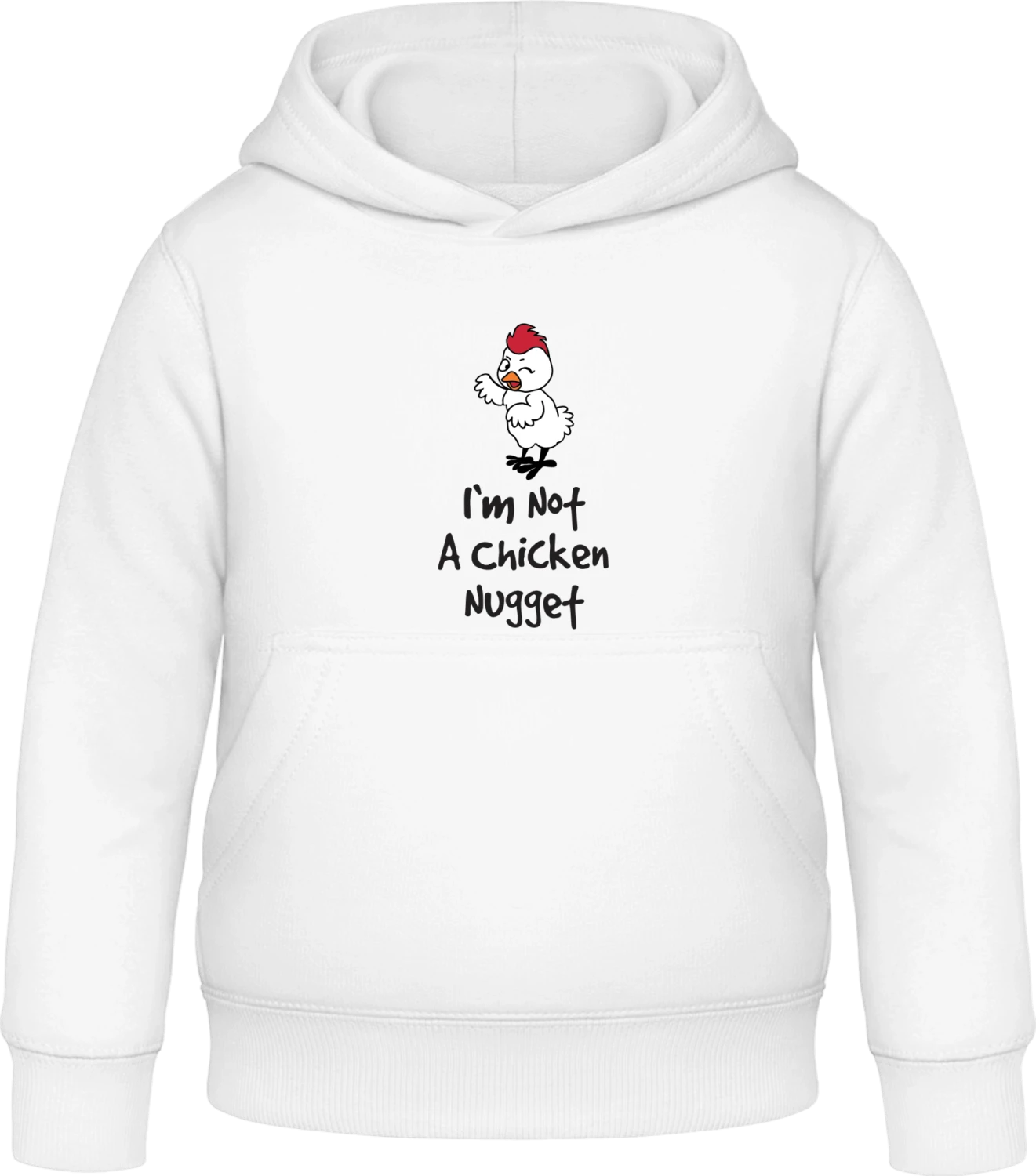 I'm Not A Chicken Nugget - Arctic white Awdis Hoodie Kids - Front