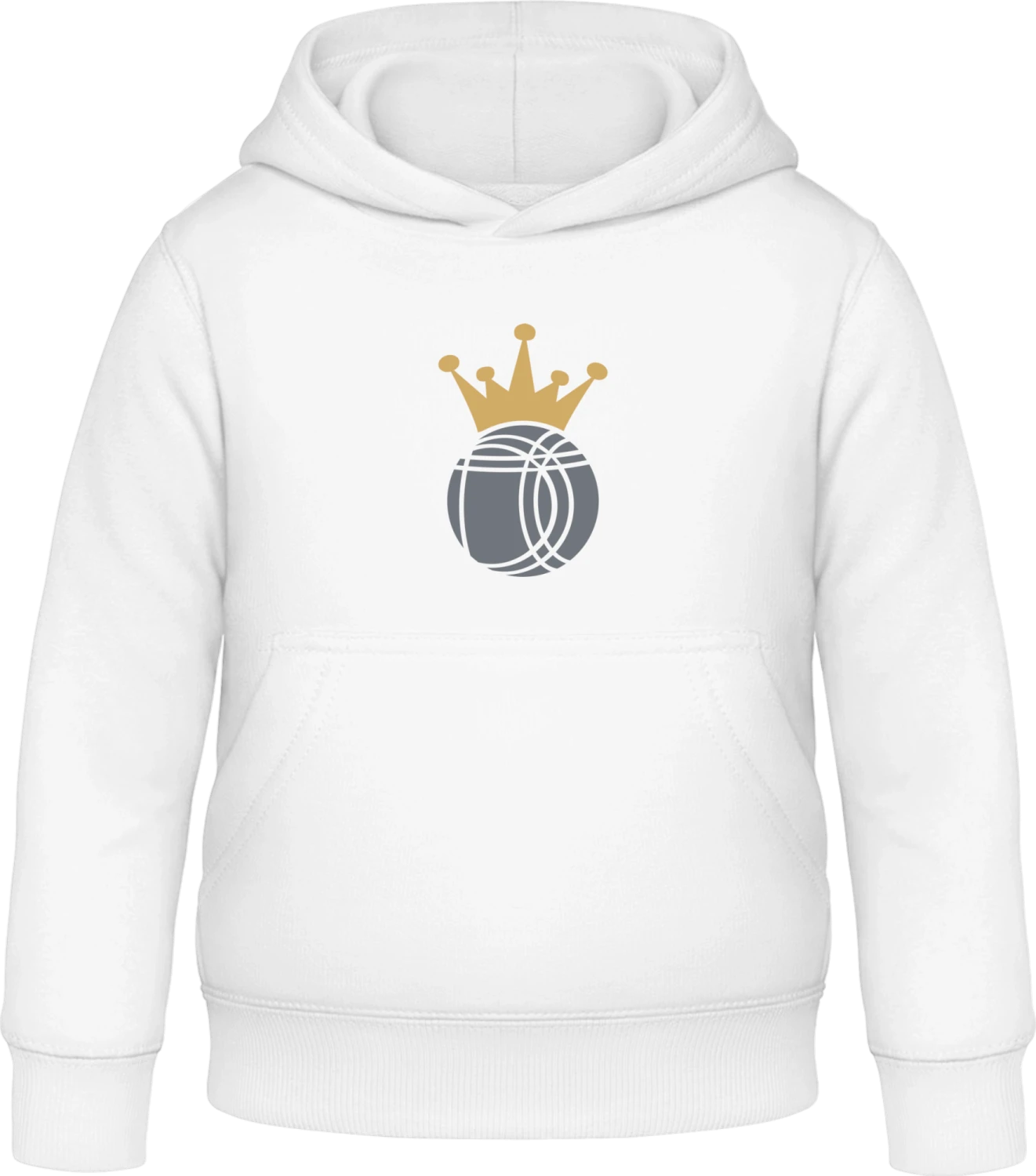 Boule Pétanque King - Arctic white Awdis Hoodie Kids - Front