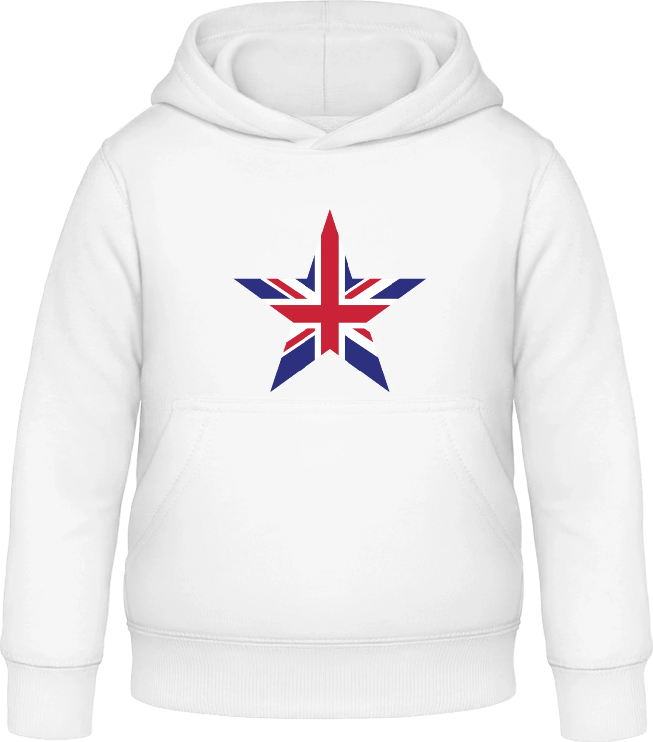 British Star - Arctic white Awdis Hoodie Kids - Front