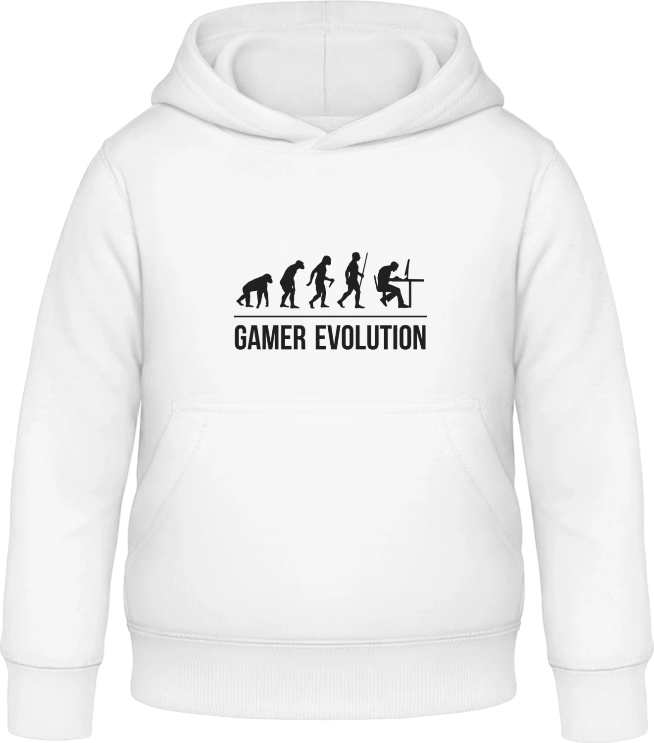 Gamer Evolution - Arctic white Awdis Hoodie Kids - Front