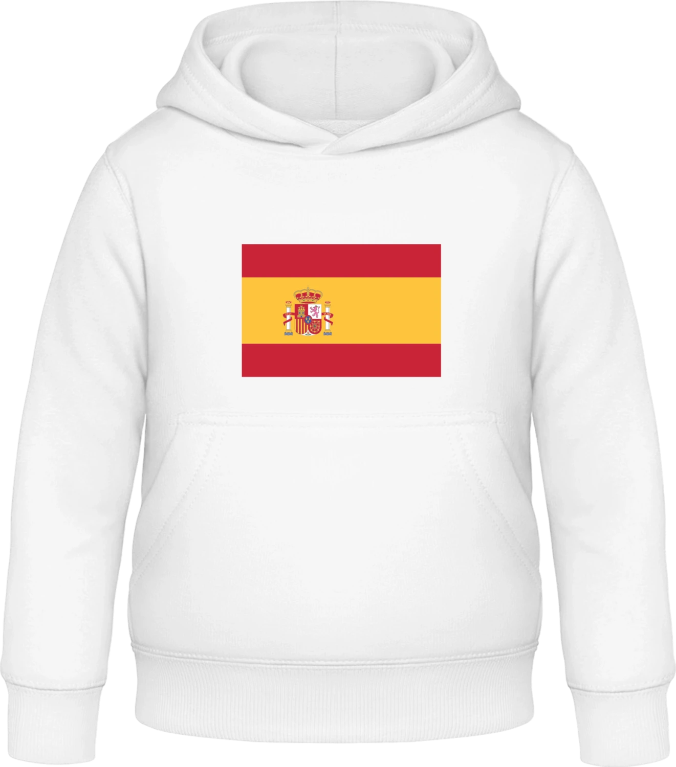 Spain Flag - Arctic white Awdis Hoodie Kids - Front