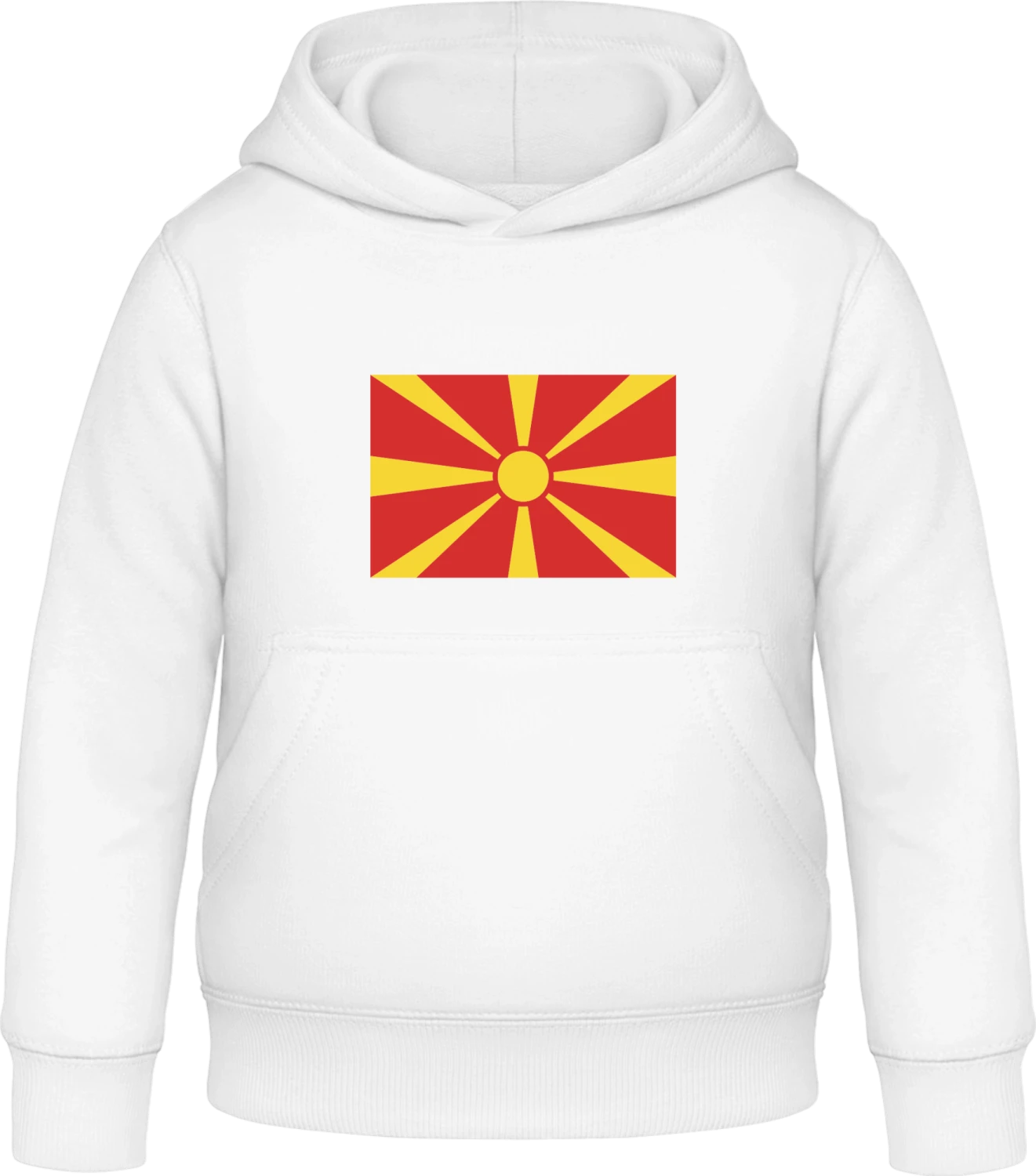 Macedonia Flag - Arctic white Awdis Hoodie Kids - Front