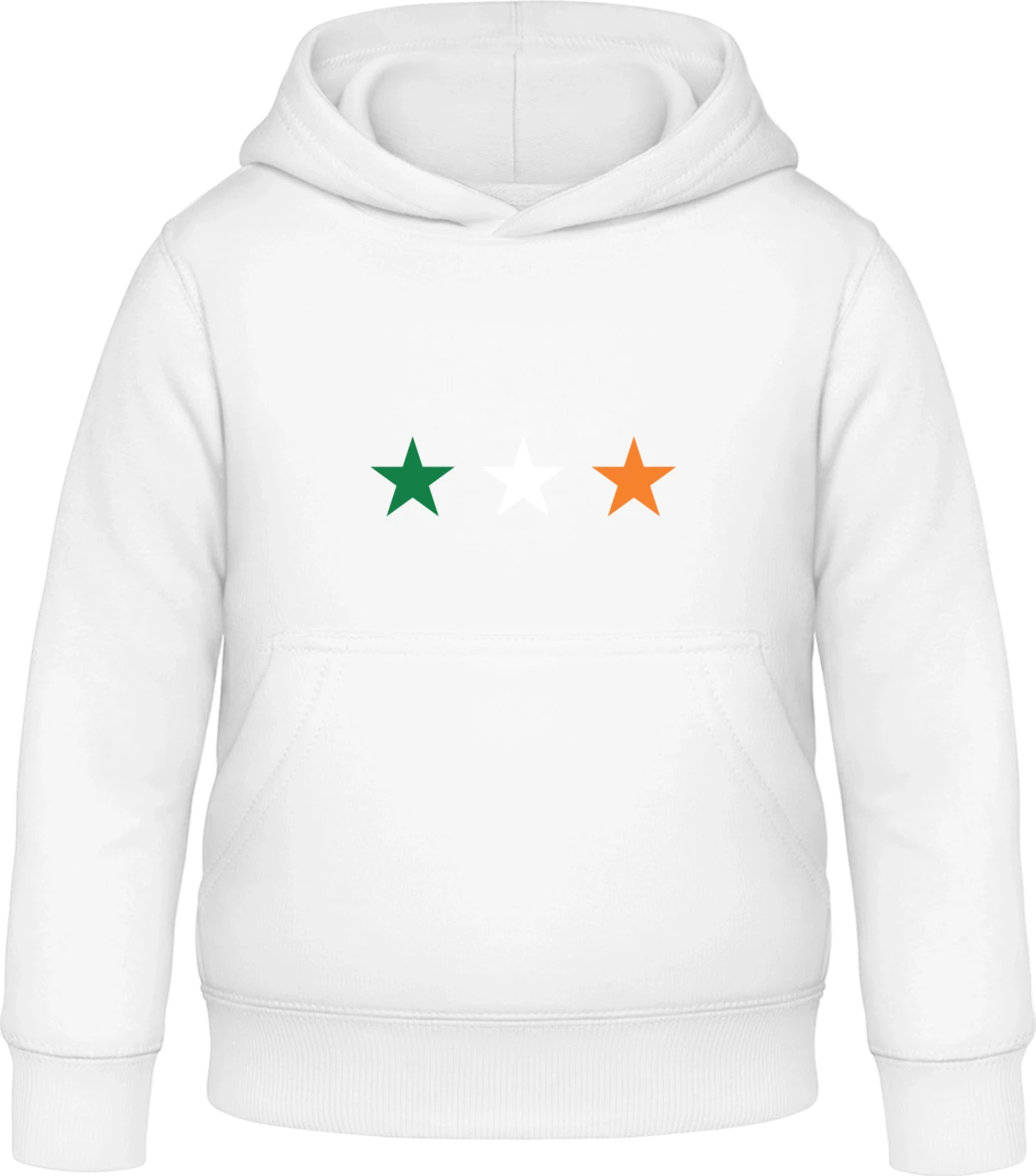 Ireland Stars - Arctic white Awdis Hoodie Kids - Front