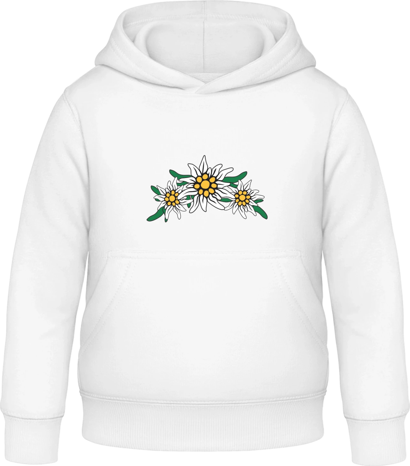 Edelweiss Flowers - Arctic white Awdis Hoodie Kids - Front