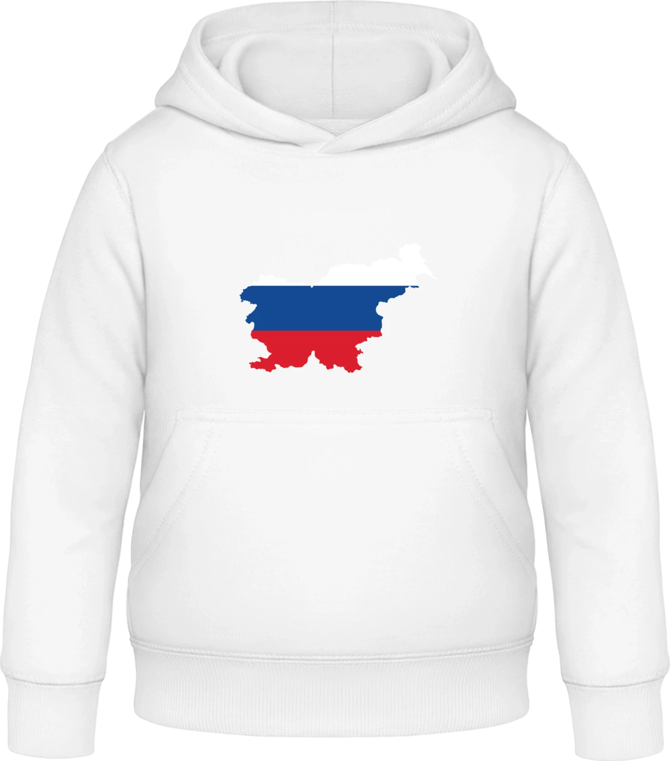 Slovenia Map - Arctic white Awdis Hoodie Kids - Front