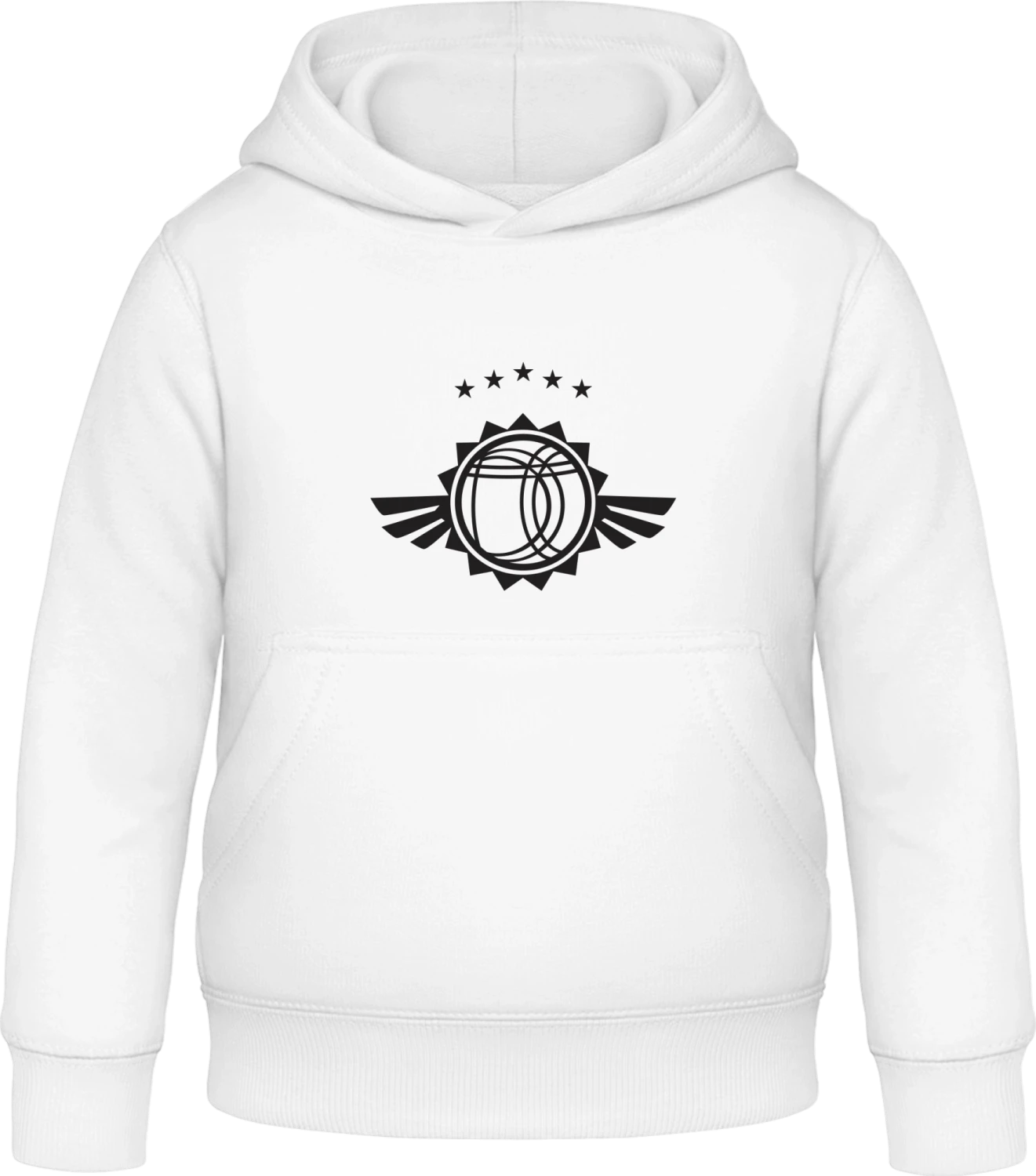 Boule Ball Winged Logo - Arctic white Awdis Hoodie Kids - Front