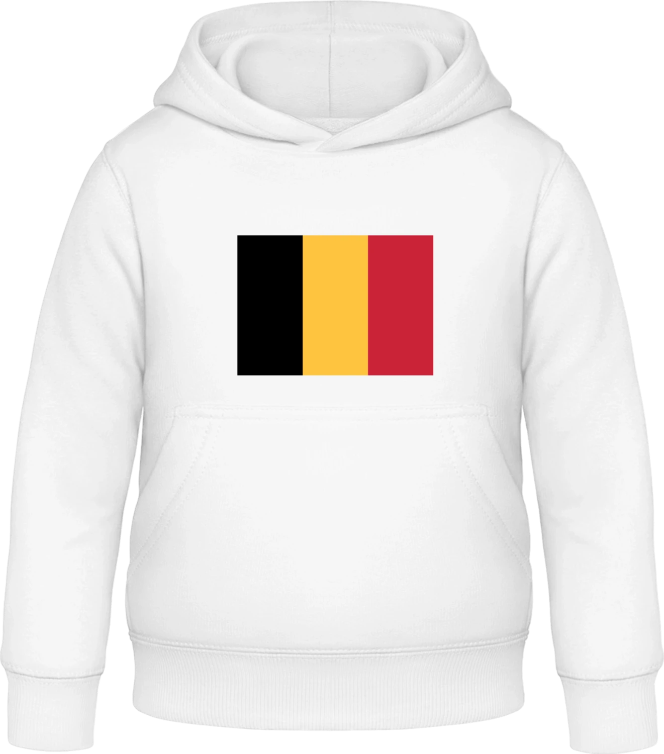 Belgium Flag - Arctic white Awdis Hoodie Kids - Front