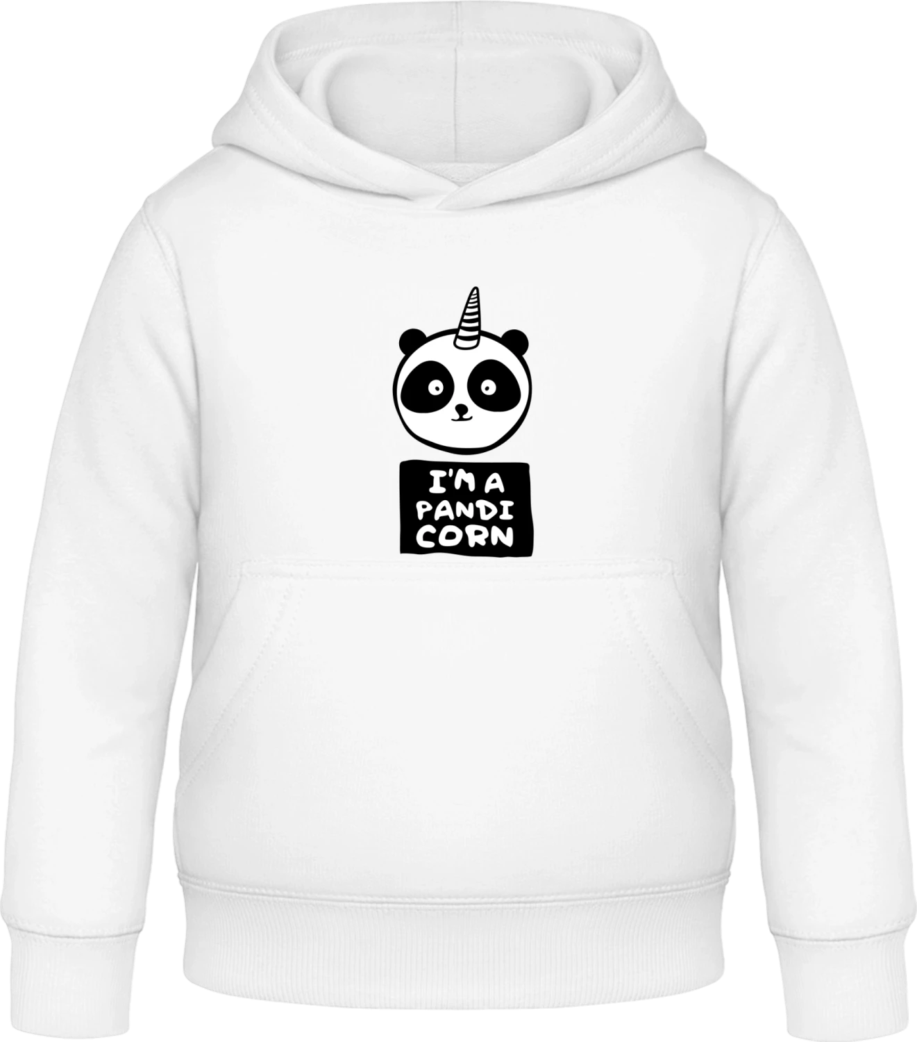 I´m A Pandicorn - Arctic white Awdis Hoodie Kids - Front