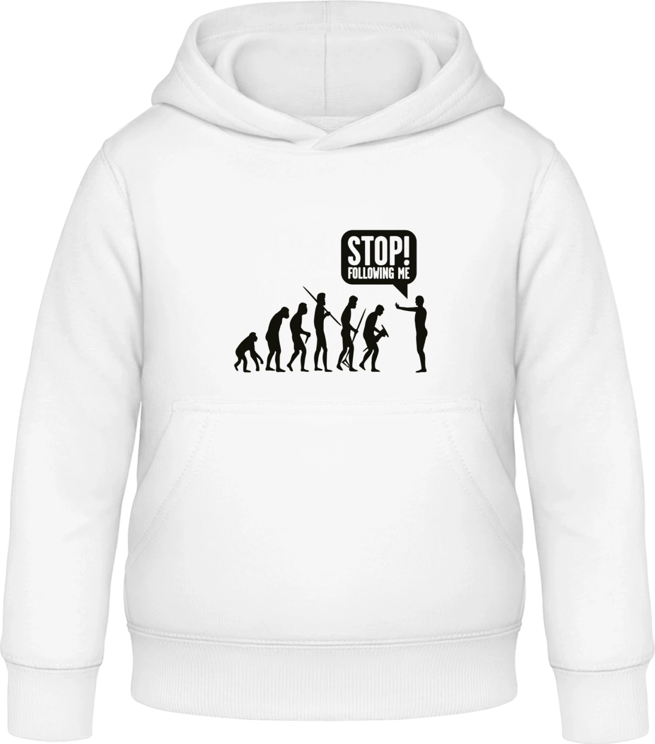 Stop Following Me - Arctic white Awdis Hoodie Kids - Front