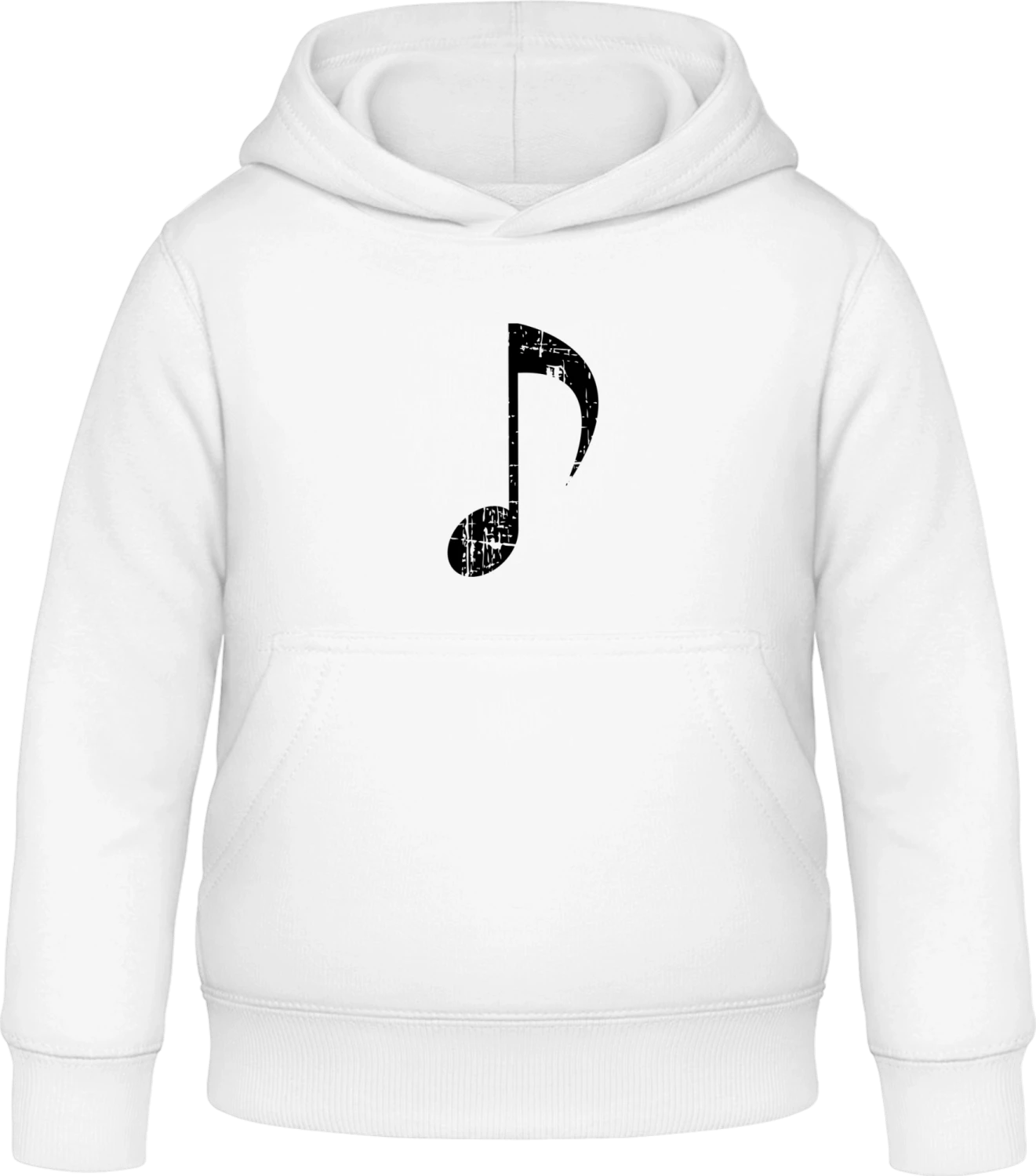 Music Note Vintage - Arctic white Awdis Hoodie Kids - Front