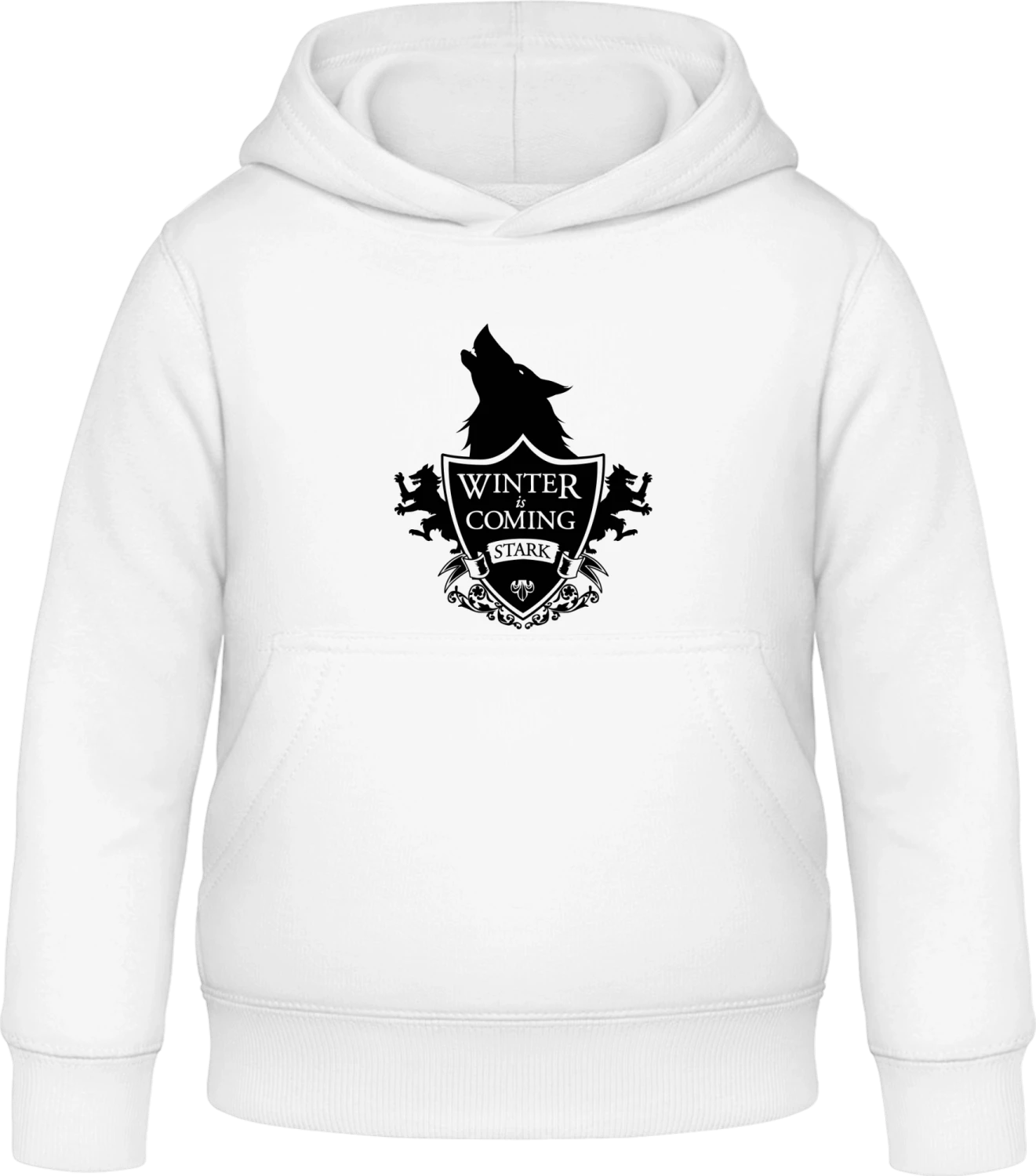 Winter Is Coming Stark - Arctic white Awdis Hoodie Kids - Front