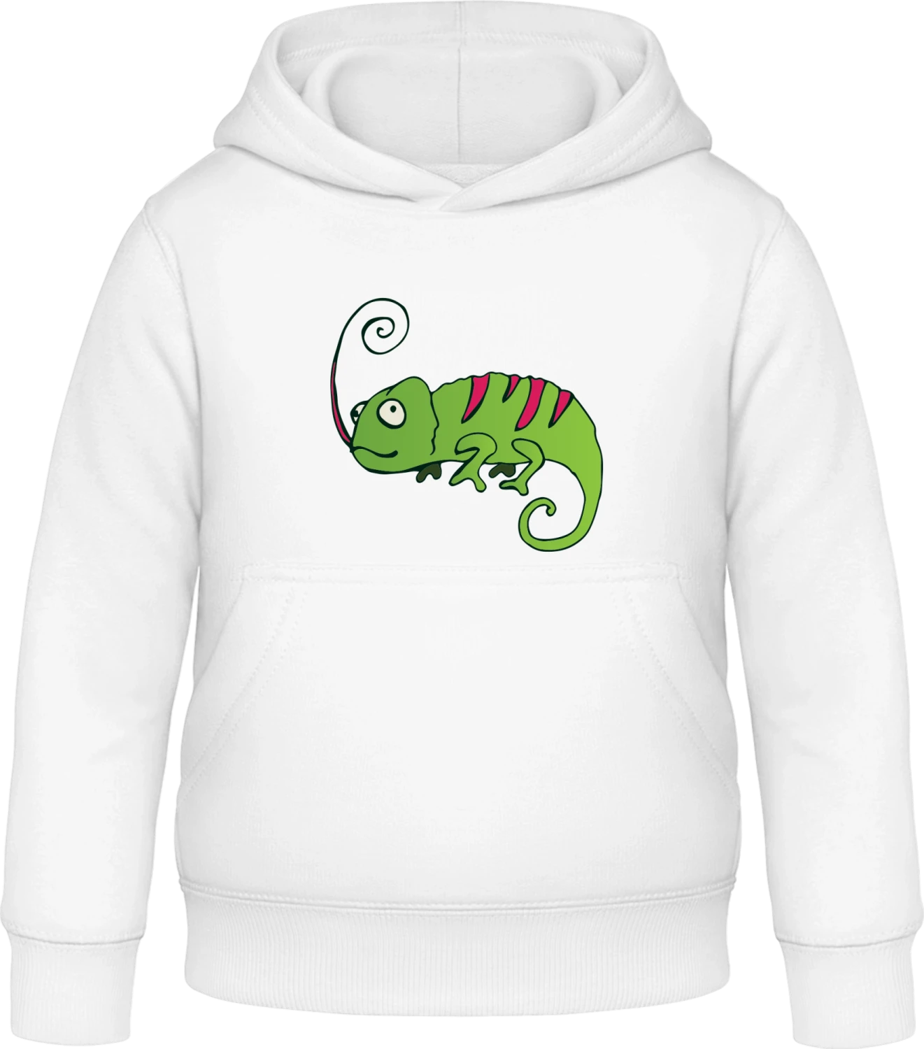 Cameleon - Arctic white Awdis Hoodie Kids - Front