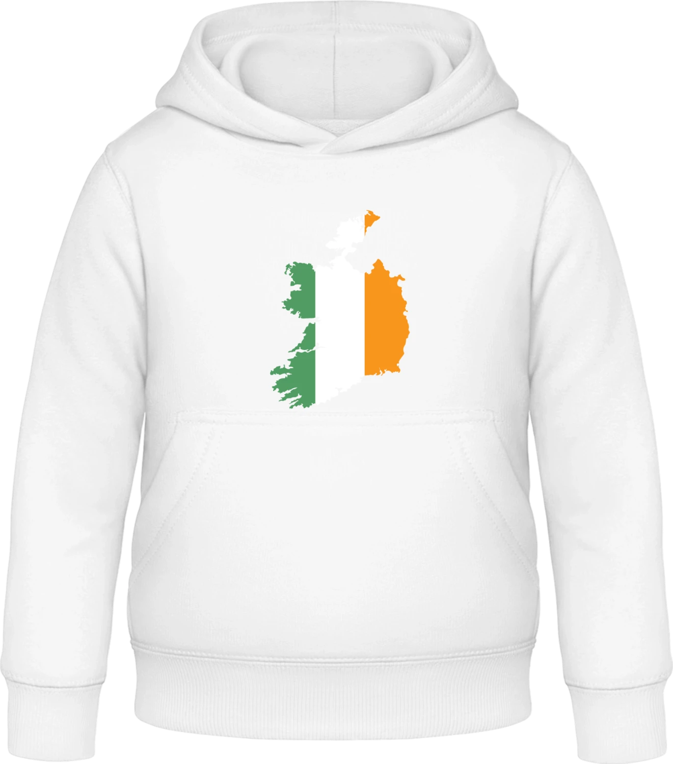 Ireland Map - Arctic white Awdis Hoodie Kids - Front