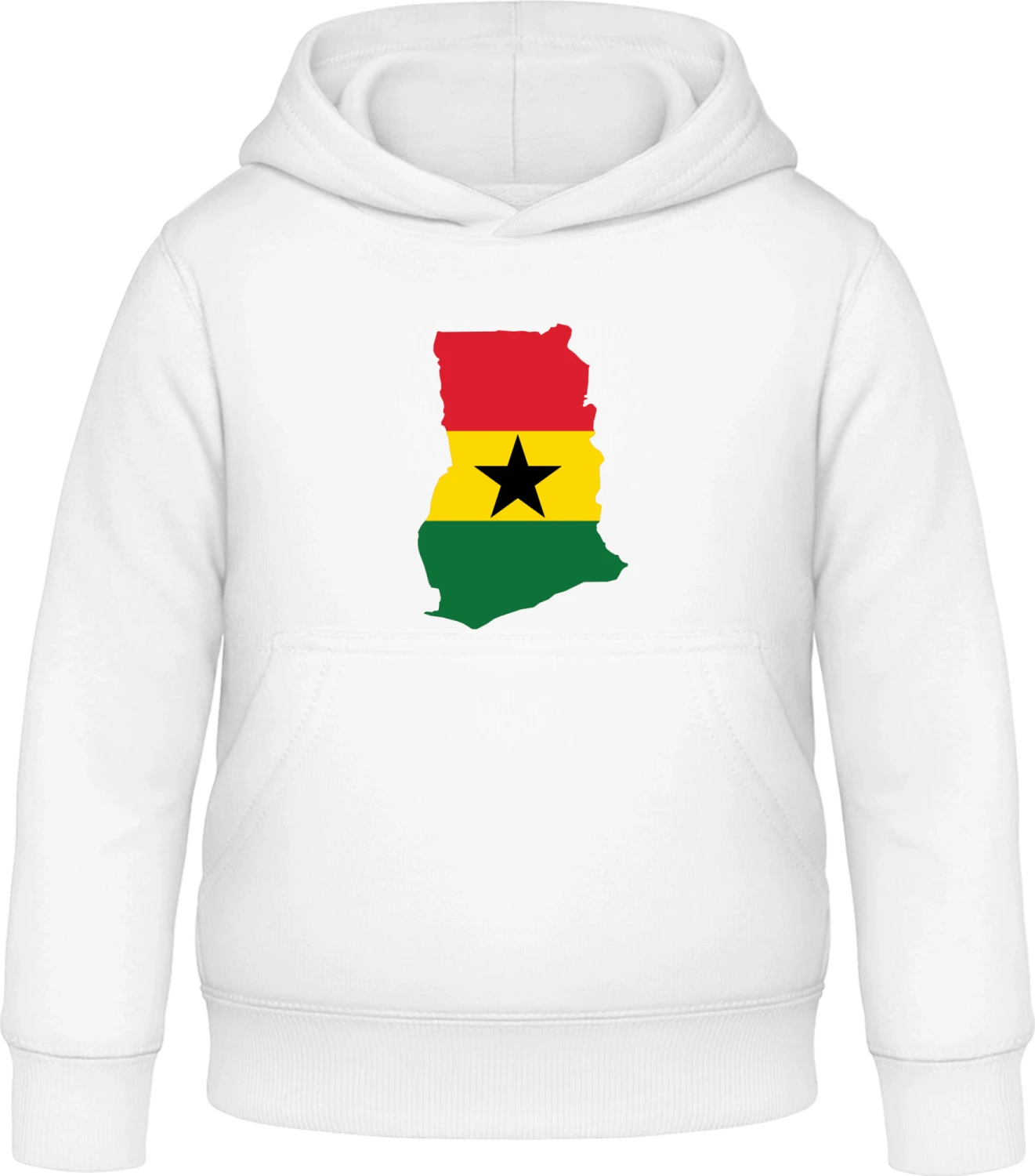 Ghana Map - Arctic white Awdis Hoodie Kids - Front