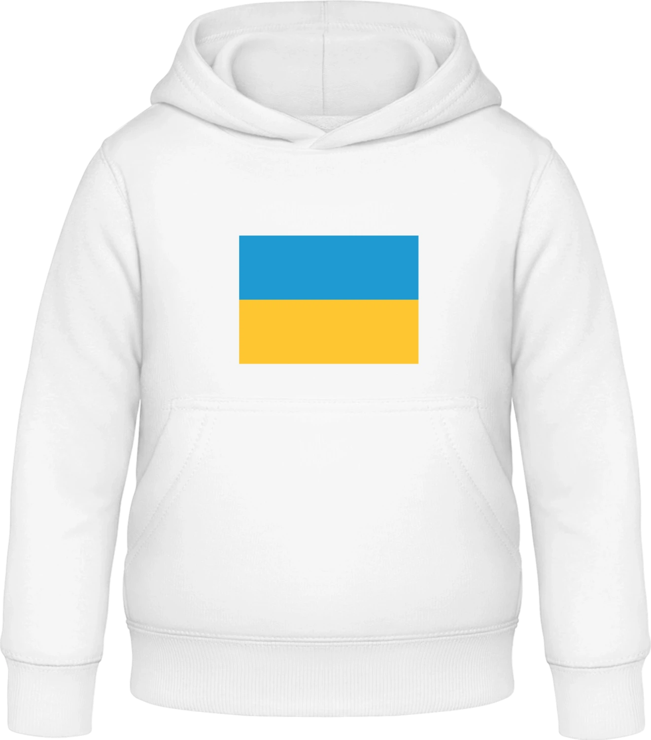 Ukraine Flag - Arctic white Awdis Hoodie Kids - Front