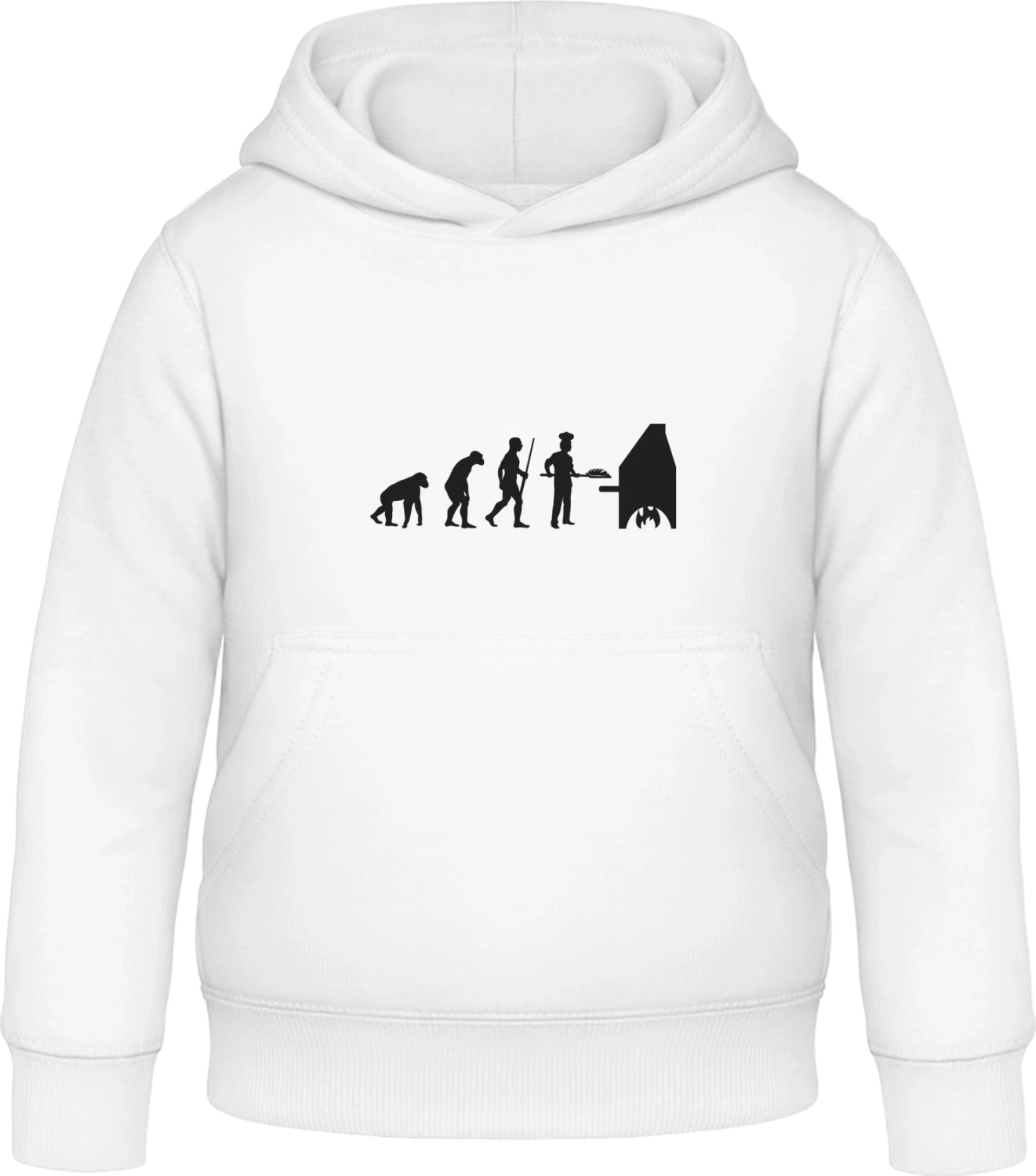 Pizza Bread Baker Evolution - Arctic white Awdis Hoodie Kids - Front