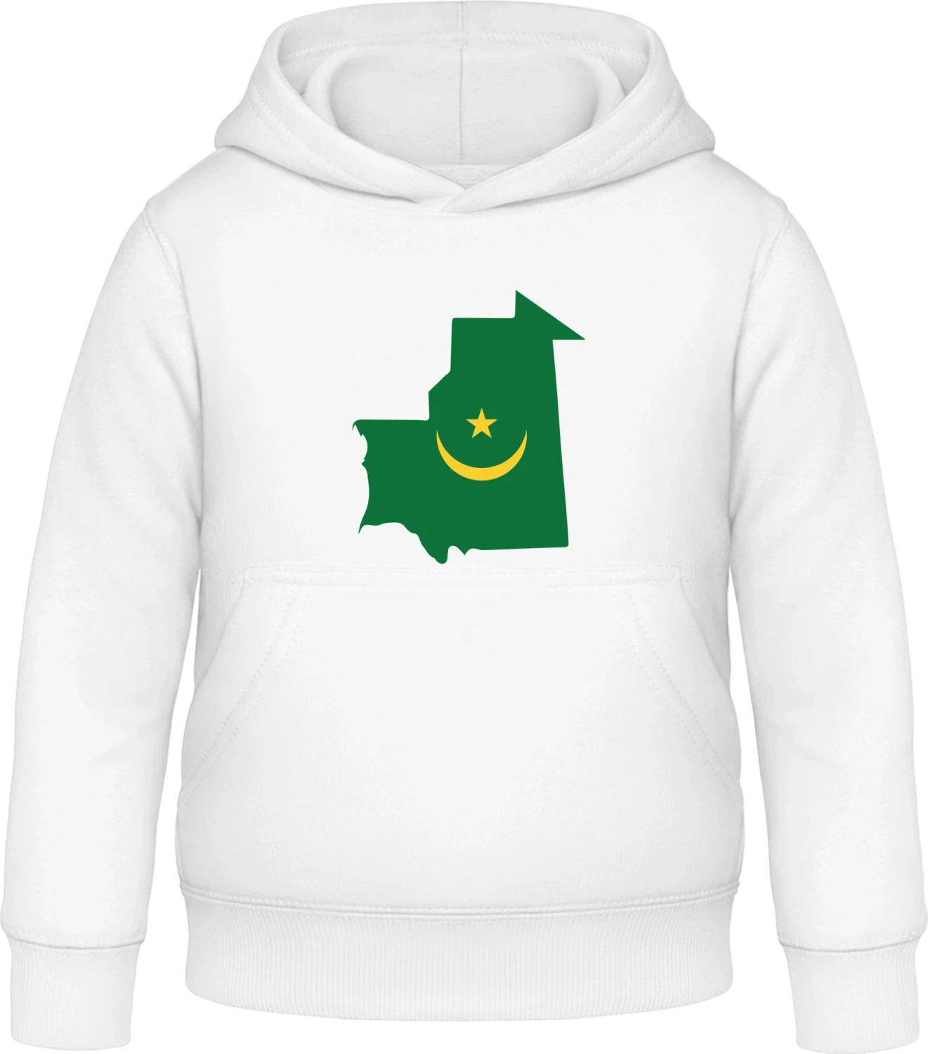 Mauritania Map - Arctic white Awdis Hoodie Kids - Front