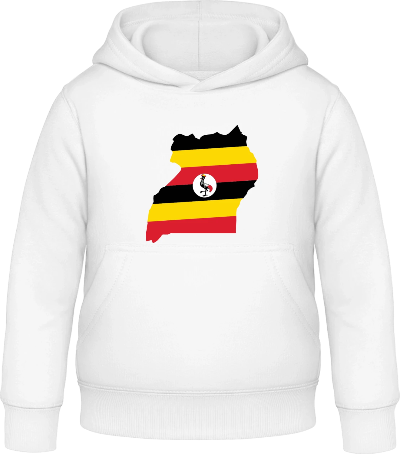 Uganda Map - Arctic white Awdis Hoodie Kids - Front