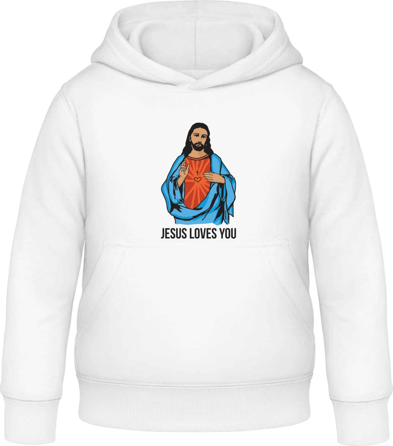 Jesus Loves You - Arctic white Awdis Hoodie Kids - Front