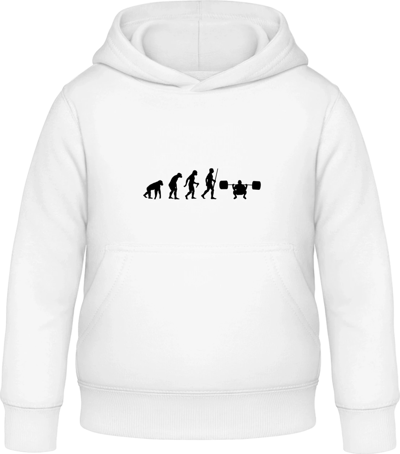 Weightlifter Evolution - Arctic white Awdis Hoodie Kids - Front