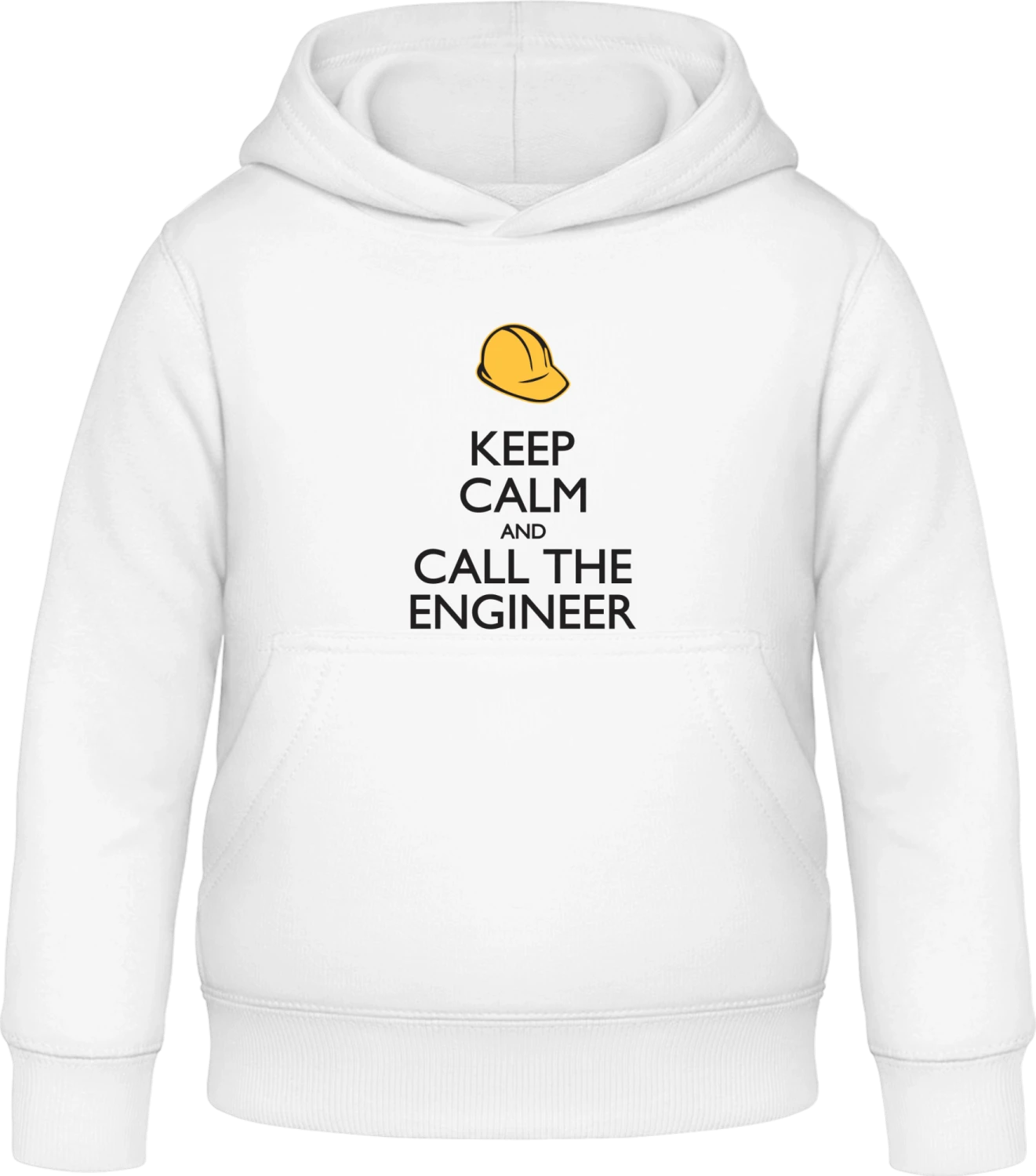 Keep Calm and Call the Engineer - Arctic white Awdis Hoodie Kids - Front