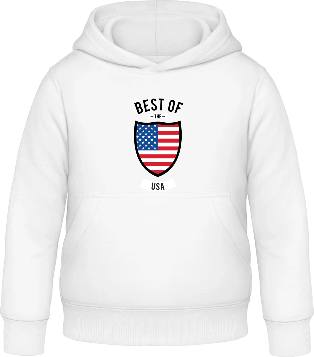 Best of the USA - Arctic white Awdis Hoodie Kids - Front