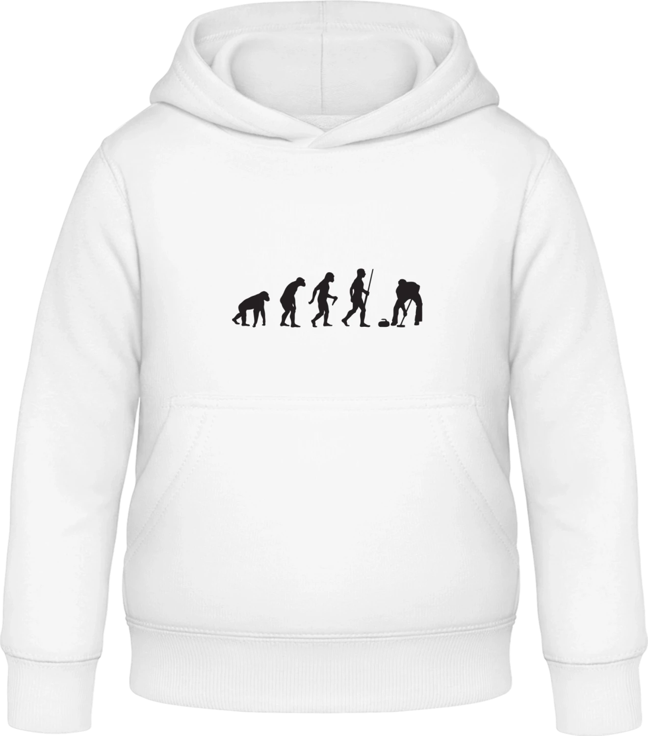 Curling Evolution - Arctic white Awdis Hoodie Kids - Front