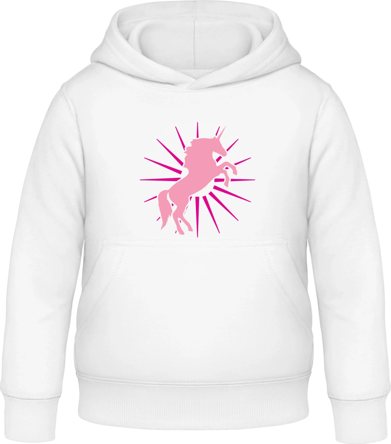 Unicorn Star - Arctic white Awdis Hoodie Kids - Front