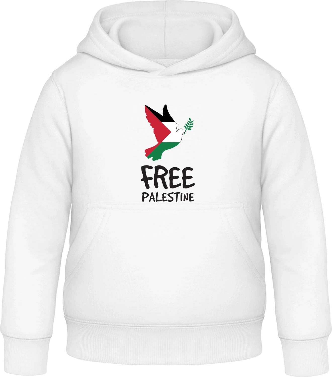 Free Palestine Dove Of Peace - Arctic white Awdis Hoodie Kids - Front