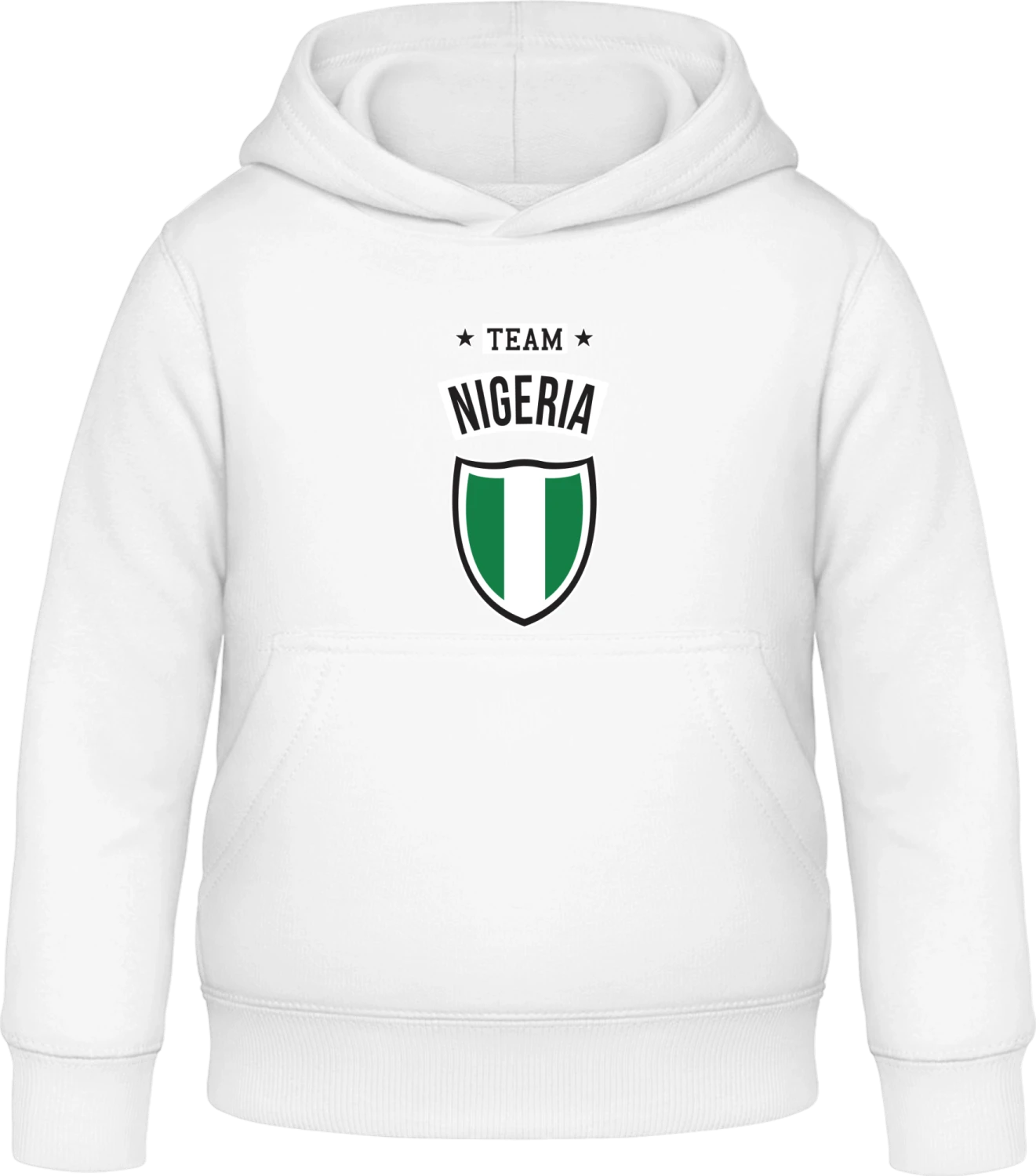 Team Nigeria - Arctic white Awdis Hoodie Kids - Front