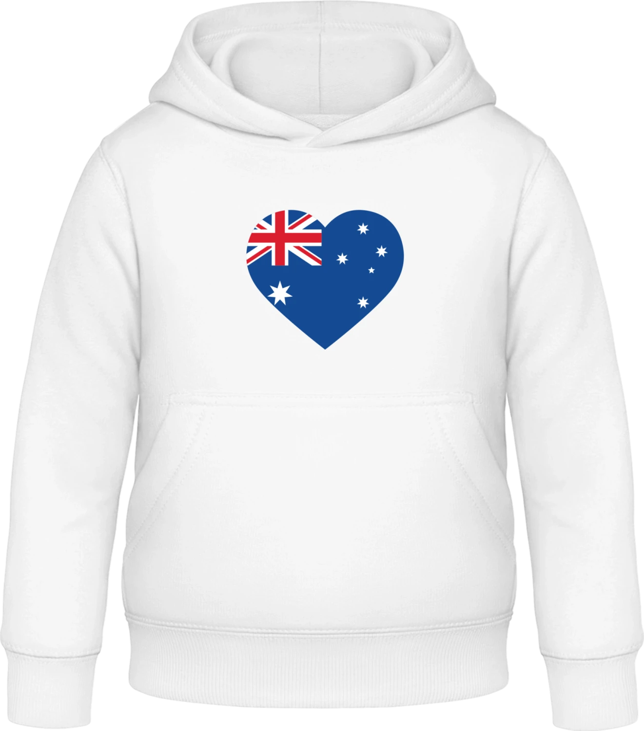 Australia Heart Flag - Arctic white Awdis Hoodie Kids - Front