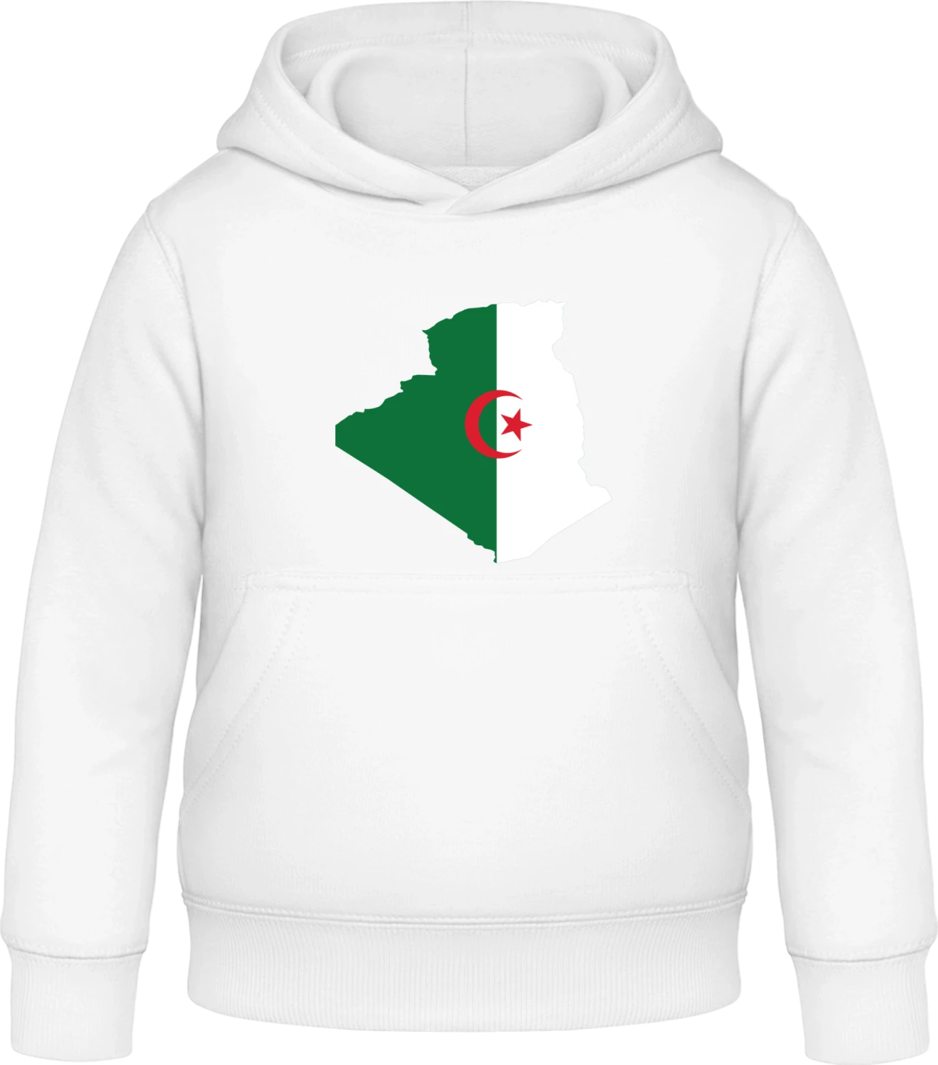 Algeria Map - Arctic white Awdis Hoodie Kids - Front