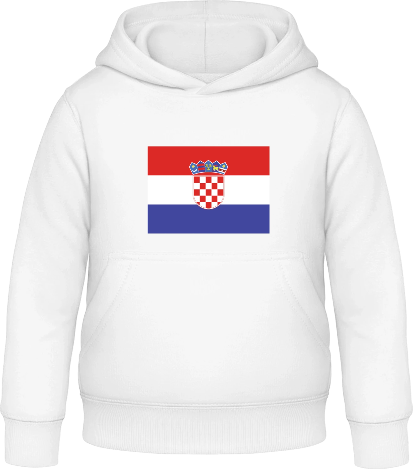 Croatia Flag - Arctic white Awdis Hoodie Kids - Front