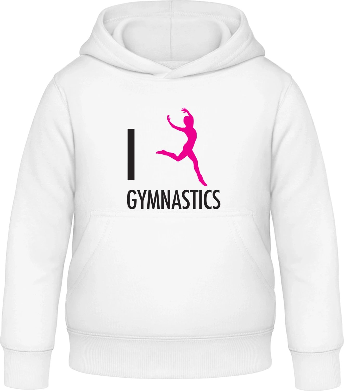 I Love Gymnastics - Arctic white Awdis Hoodie Kids - Front