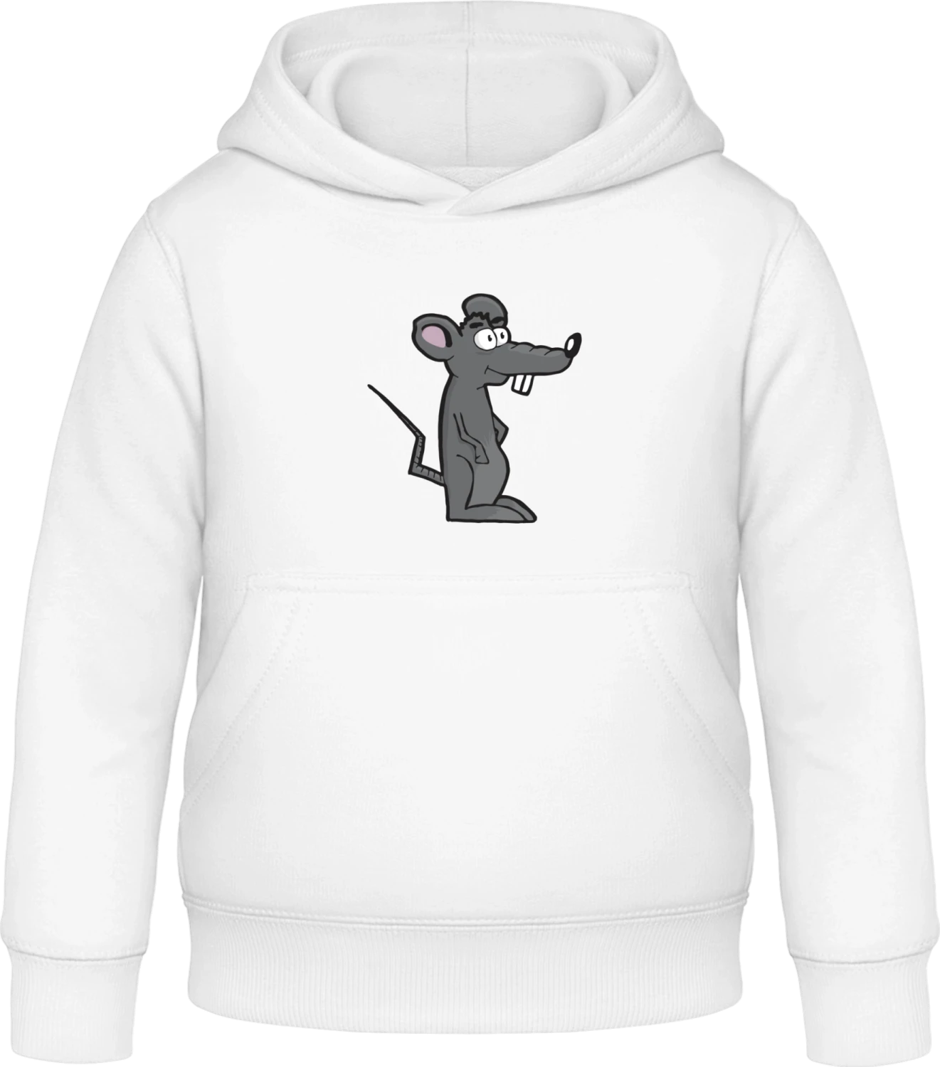 Rat Illustration - Arctic white Awdis Hoodie Kids - Front