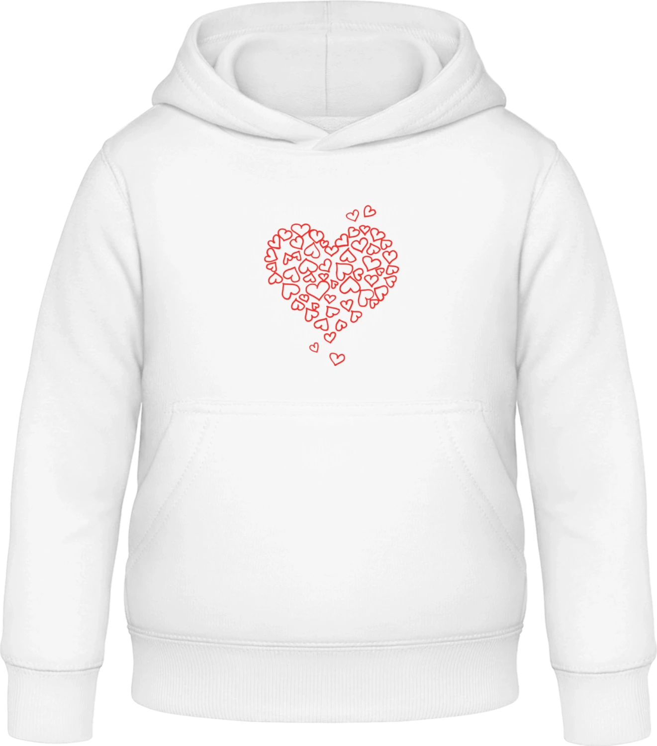 Small Hearts - Arctic white Awdis Hoodie Kids - Front