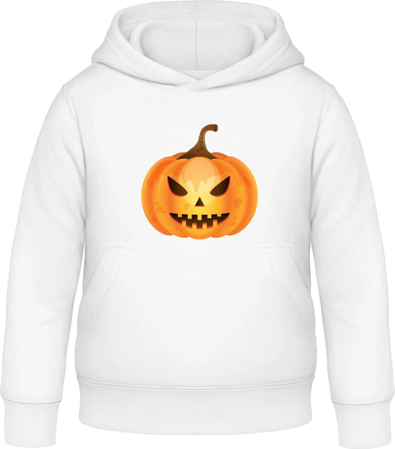 Trick Or Treat Pumpkin - Arctic white Awdis Hoodie Kids - Front