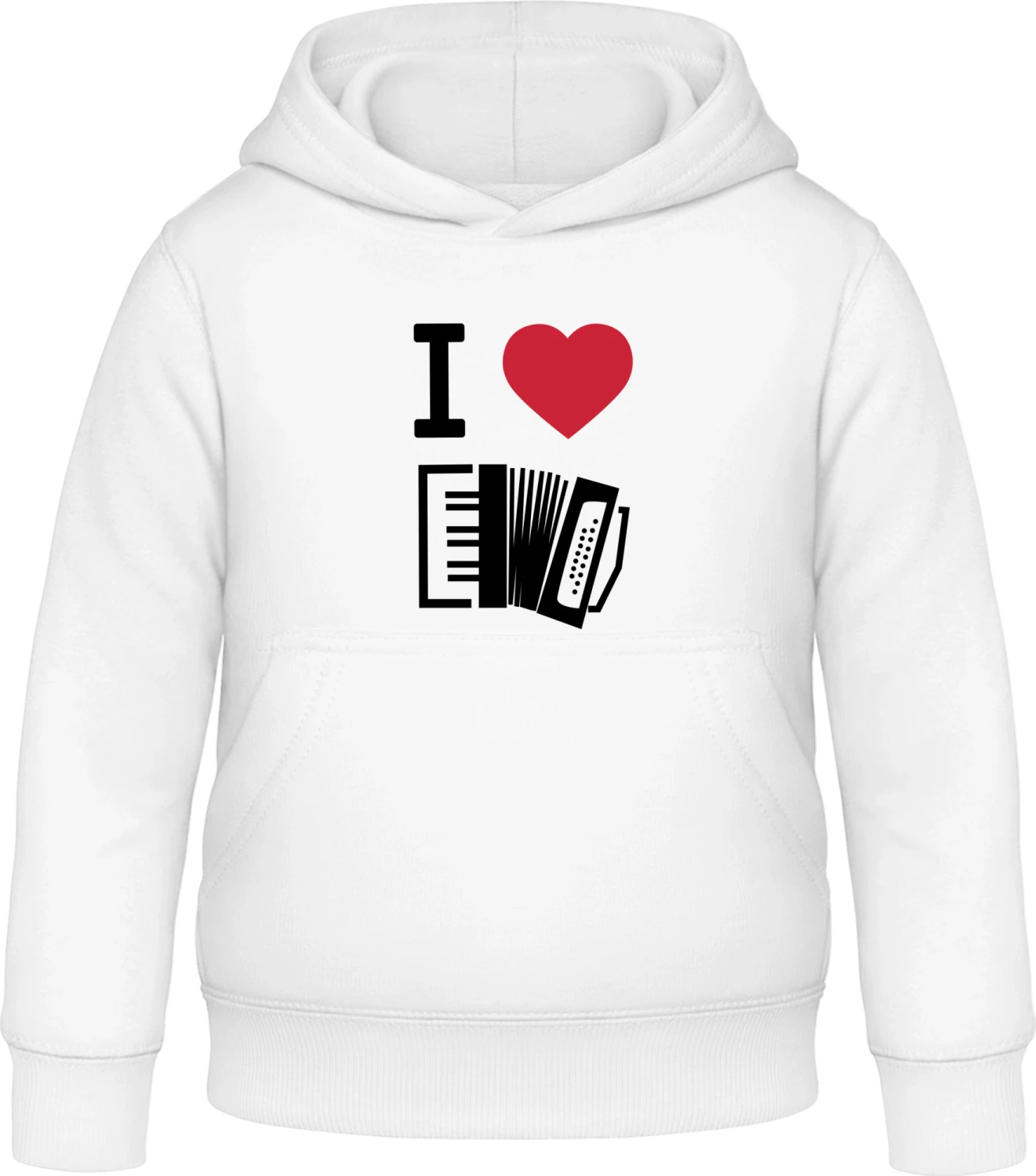 I Heart Accordion Music - Arctic white Awdis Hoodie Kids - Front