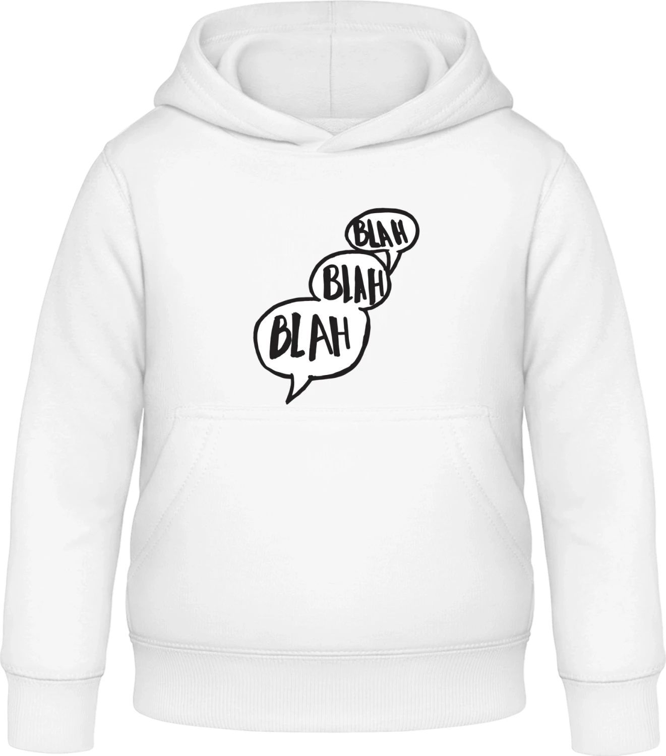 Blah Blah Bla - Arctic white Awdis Hoodie Kids - Front