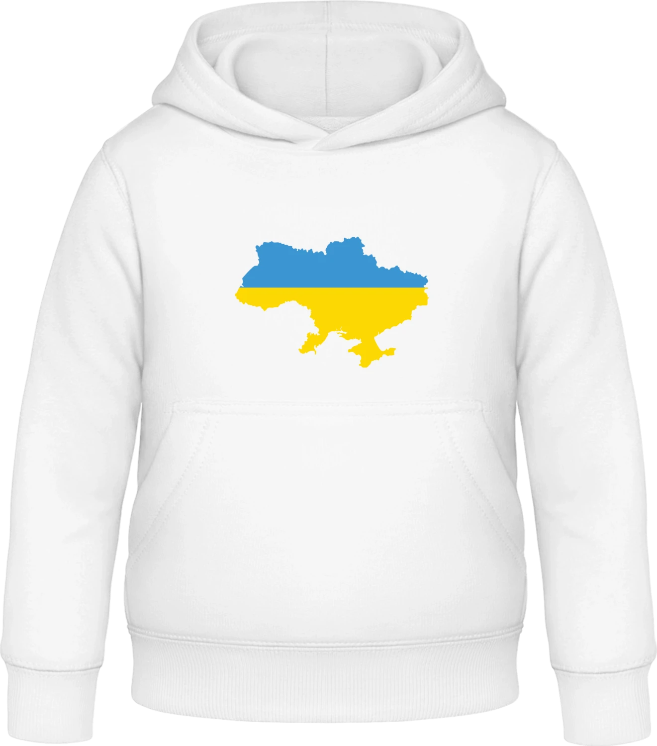 Ukraine Map - Arctic white Awdis Hoodie Kids - Front