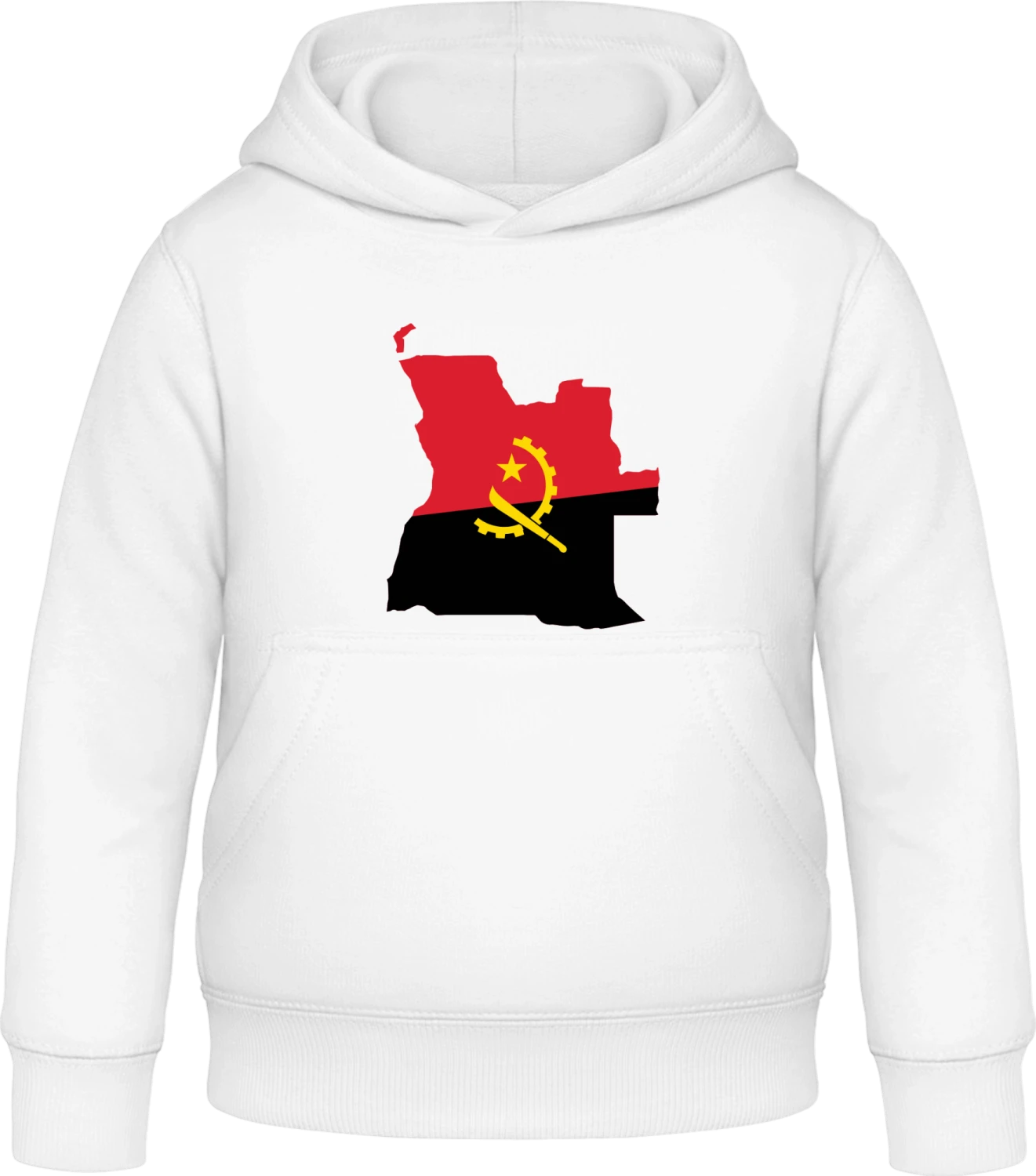 Angola Map - Arctic white Awdis Hoodie Kids - Front