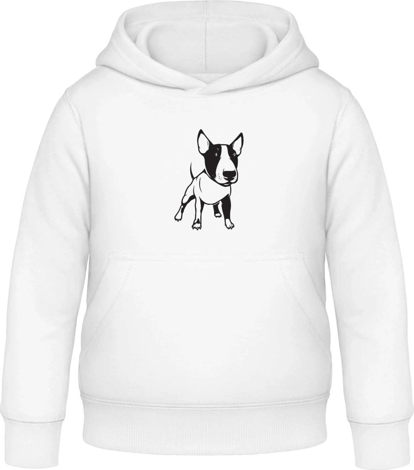 Dog Bull Terrier - Arctic white Awdis Hoodie Kids - Front