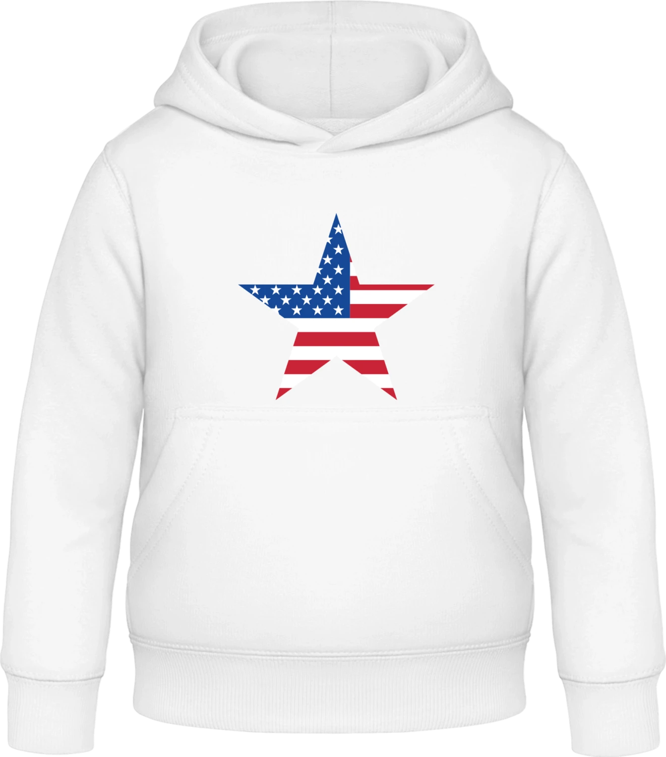 American Star - Arctic white Awdis Hoodie Kids - Front