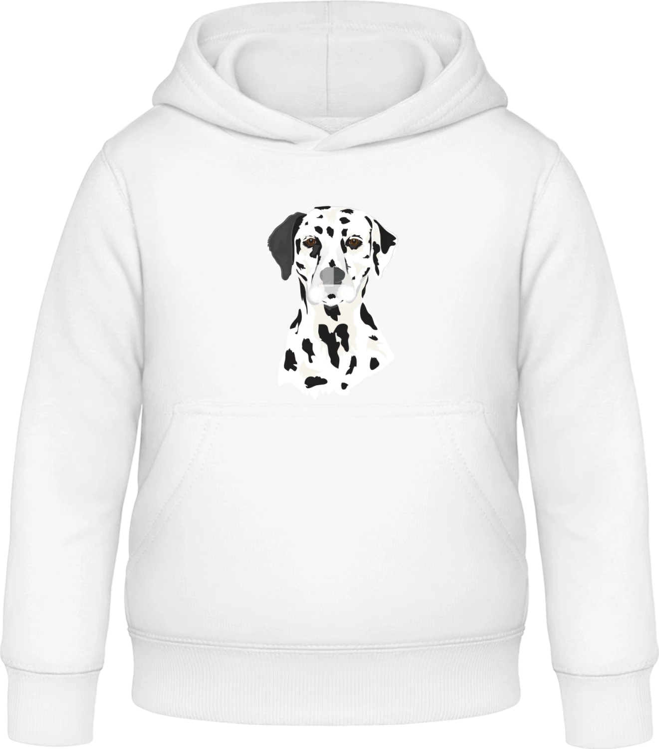 Dalmatian Head Realistic - Arctic white Awdis Hoodie Kids - Front